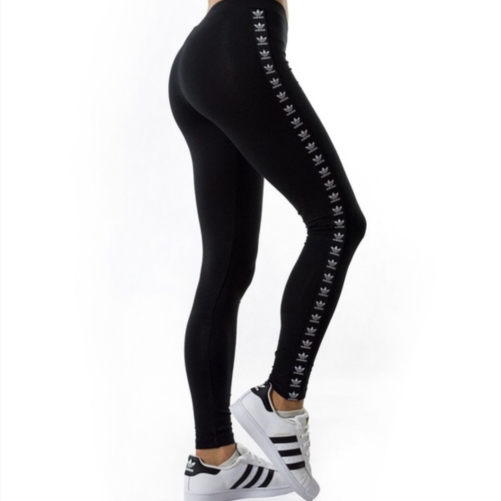 Adidas Black Trefoil Leggings